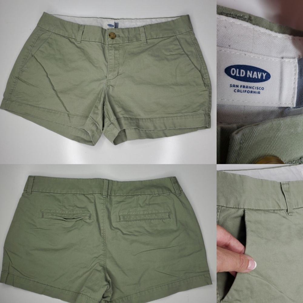 6 OLD NAVY broken in sage green vintage wash shorts 6 regular